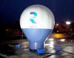 Animation brand launch with a giant hot air balloon