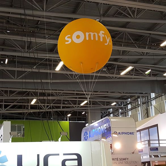 XXL helium balloon for the Somfy stand