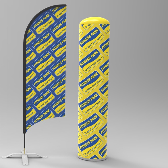 Inflatable column and banner for Fitness Park