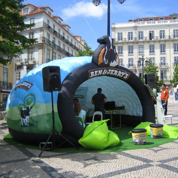 Inflatable dome advertising Ben & Jerrys