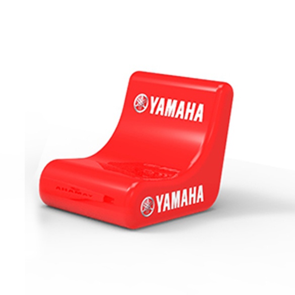 Customised inflatable armchair in Yamaha colours