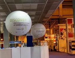 Giant helium balloons for Gamesa