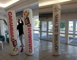 Advertising inflatable columns for Carambar & Co