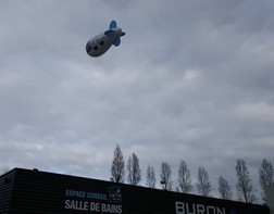 A giant airship for the Buron Distribution promotional days