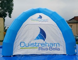 Inflatable tent for the Ouistreham Riva-Bella tourist office