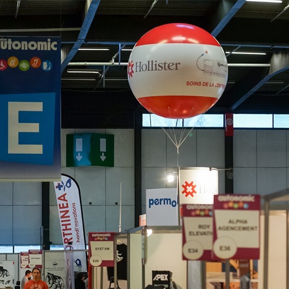 Advertising balloons for a trade fair