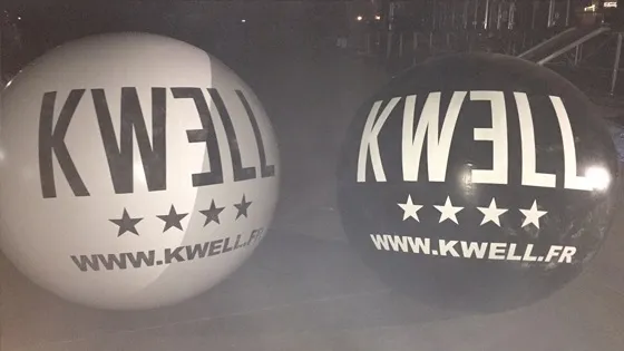 Ballon foule Kwell au retour du concert