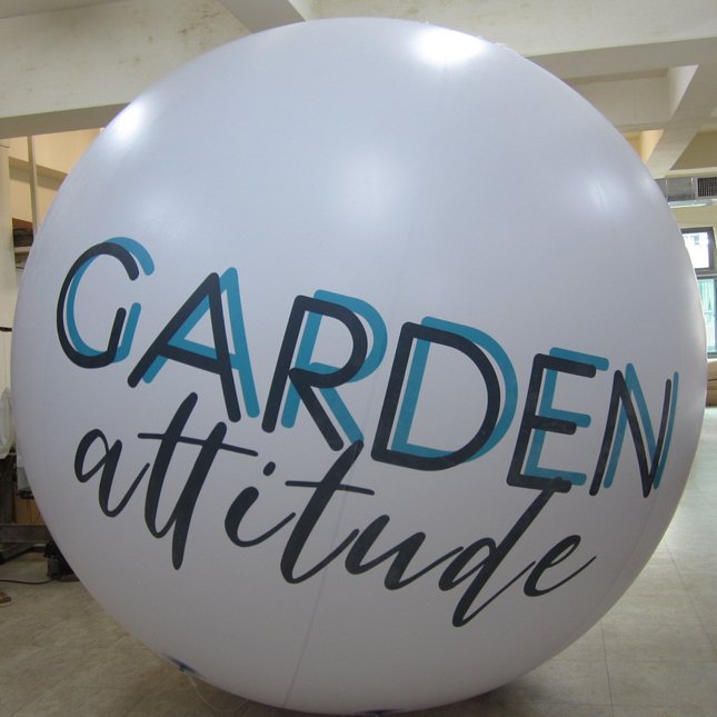 A publicity balloon for Garden Attitude