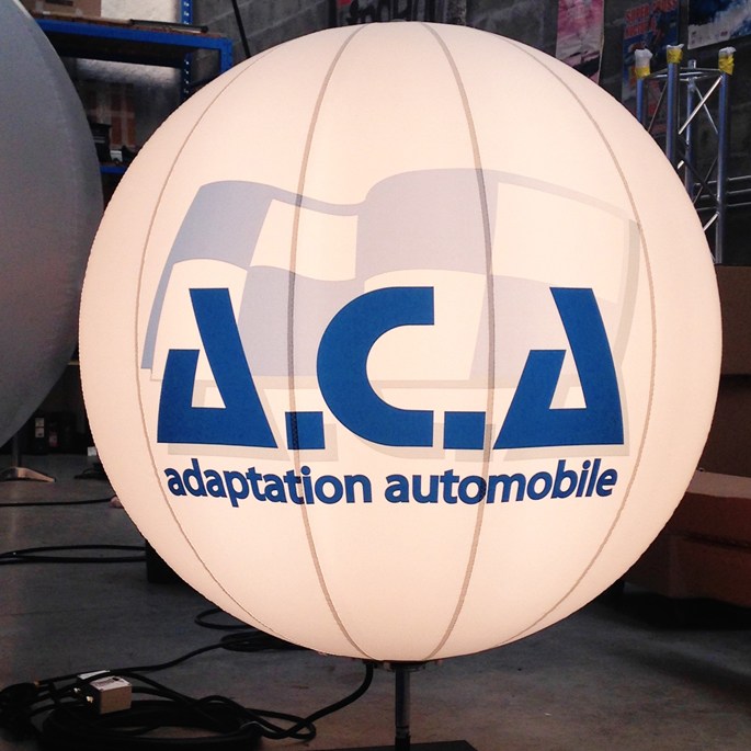 ACA lighting balloon on stand