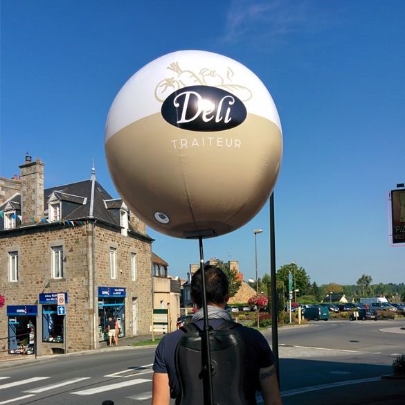 Deli Traiteur mobile advertising balloon