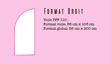 format drapeau sac à dos voile droit